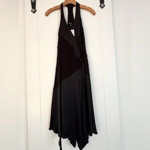 Bebe black satin dress